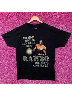 Rambo "One Man, One War" Graphic T-Shirt Large